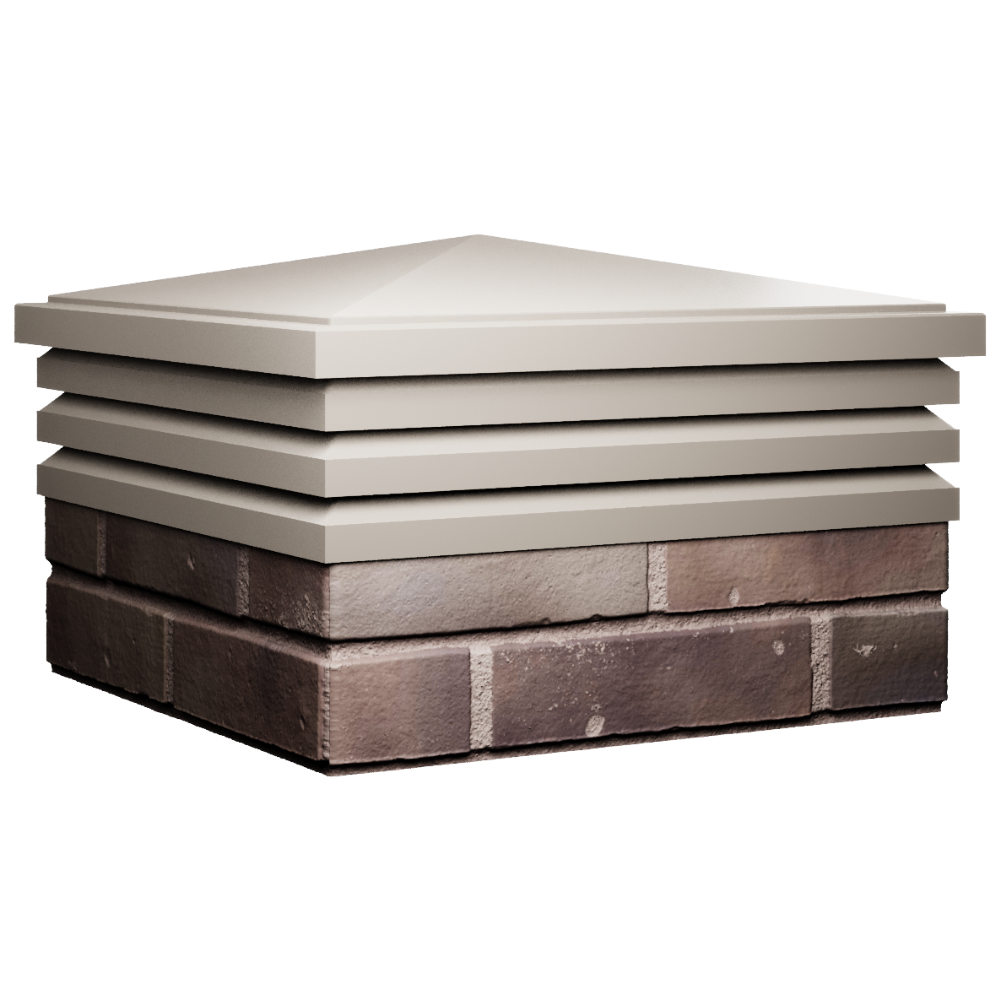 Колпак Zking Бона ХайТек Бежевый на столб 2х2 кирпича (513х513мм) в Орле фото