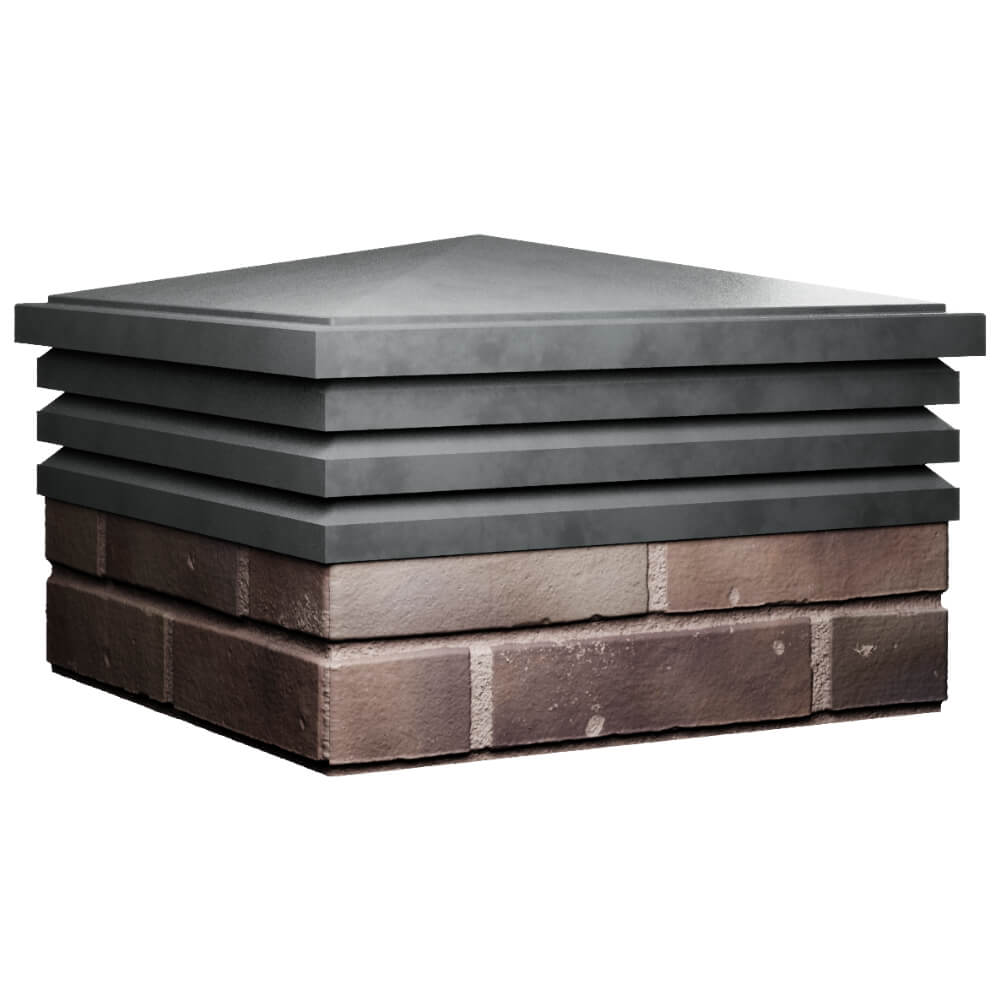 Колпак Zking Бона ХайТек Серый на столб 2х2 кирпича (513х513мм) в Орле фото