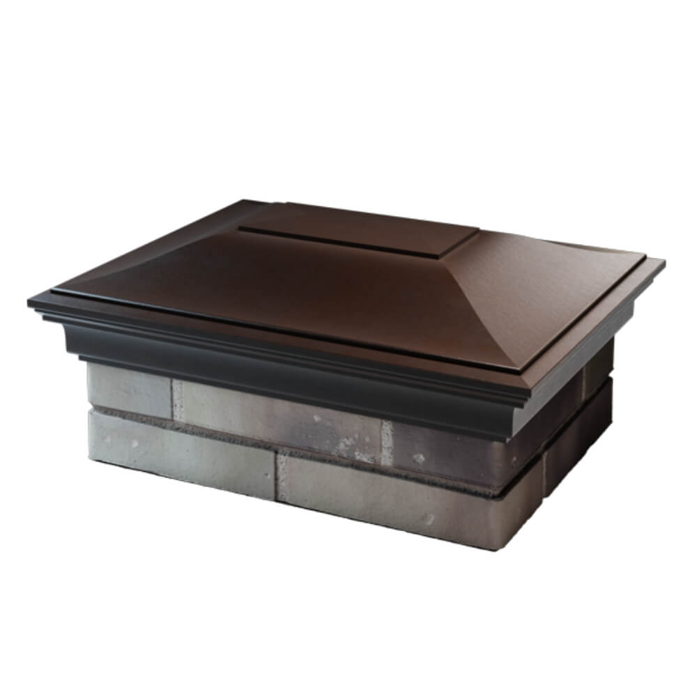 Колпак Zking Монблан Коричневый на столб 2х1.5 кирпича (515х385мм) в Орле фото