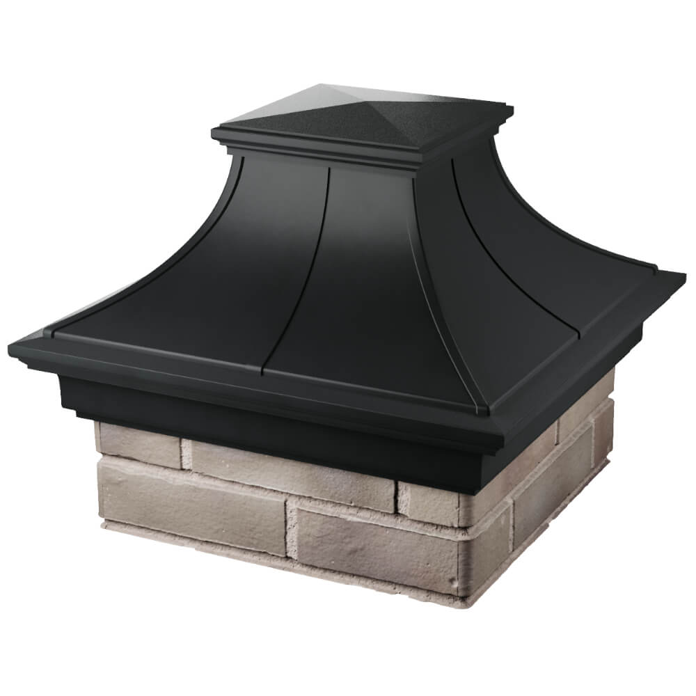 Колпак Zking Монблан Премиум Черный на столб 1.5х1.5 кирпича (385х385мм) в Орле фото