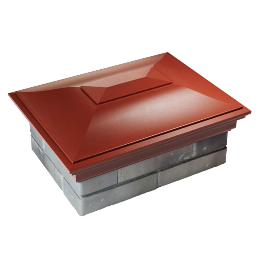 Колпак Zking Монблан Красный на столб 2х1.5 кирпича (515х385мм) Орел фото