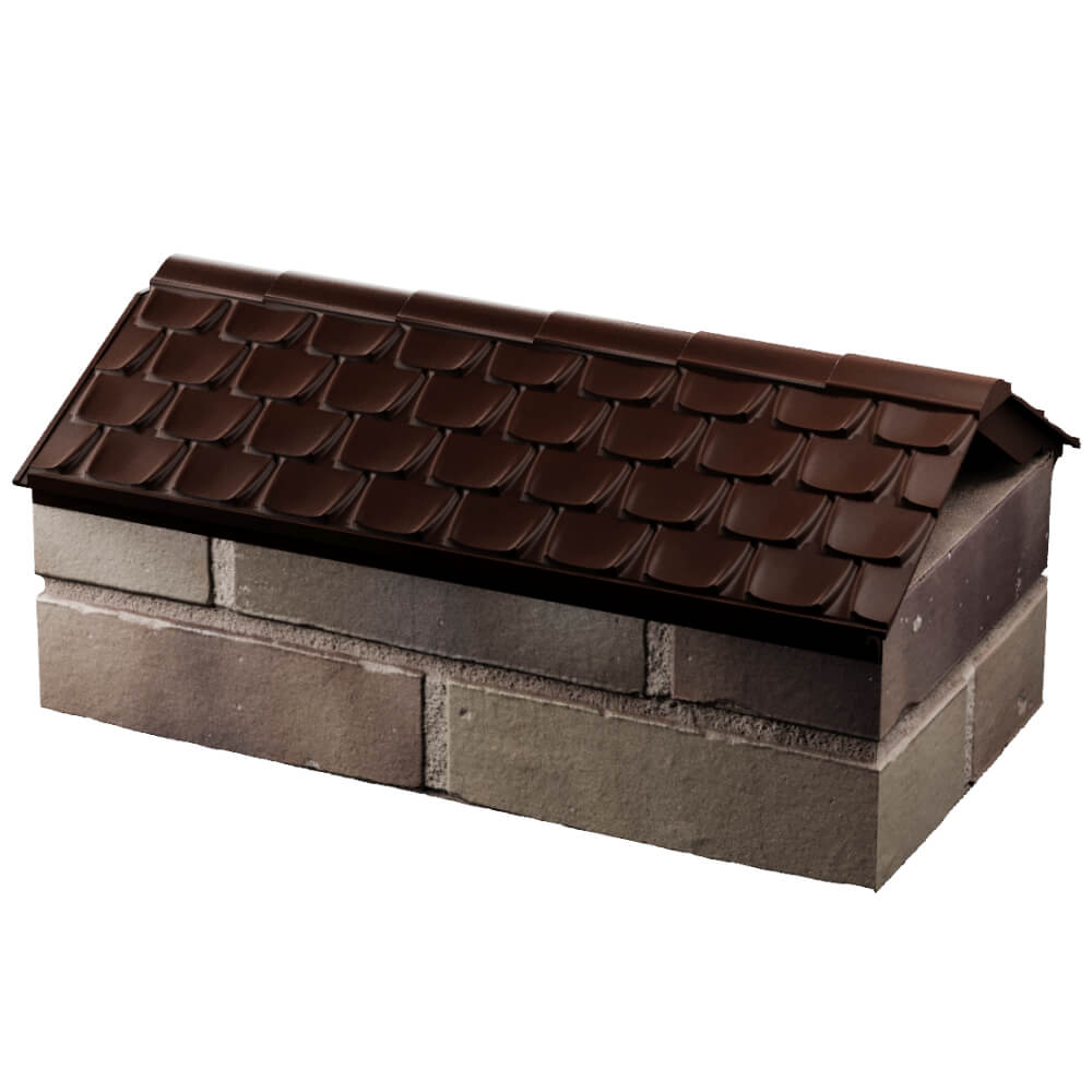 Парапет Zking Эльбрус Коричневый с посадкой на 1 кирпич (255мм) в Орле фото