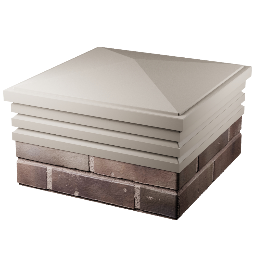 Колпак Zking Бона ХайТек Бежевый на столб 2х2 кирпича (513х513мм) в Орле фото