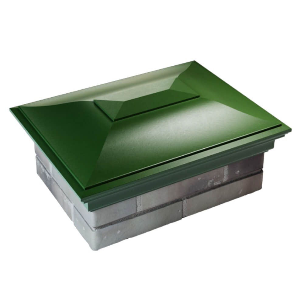 Колпак Zking Монблан Зеленый на столб 2х1.5 кирпича (515х385мм) Орел фото