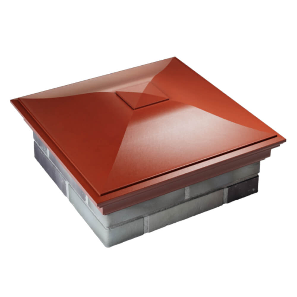 Колпак Zking Монблан Красный на столб 2х2 кирпича (515х515мм) Орел фото