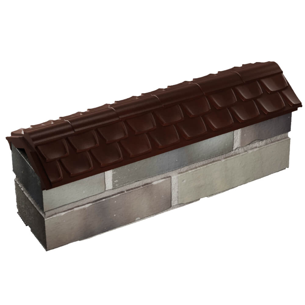 Парапет Zking Эльбрус Коричневый с посадкой на 0.5 кирпича (130мм) в Орле фото