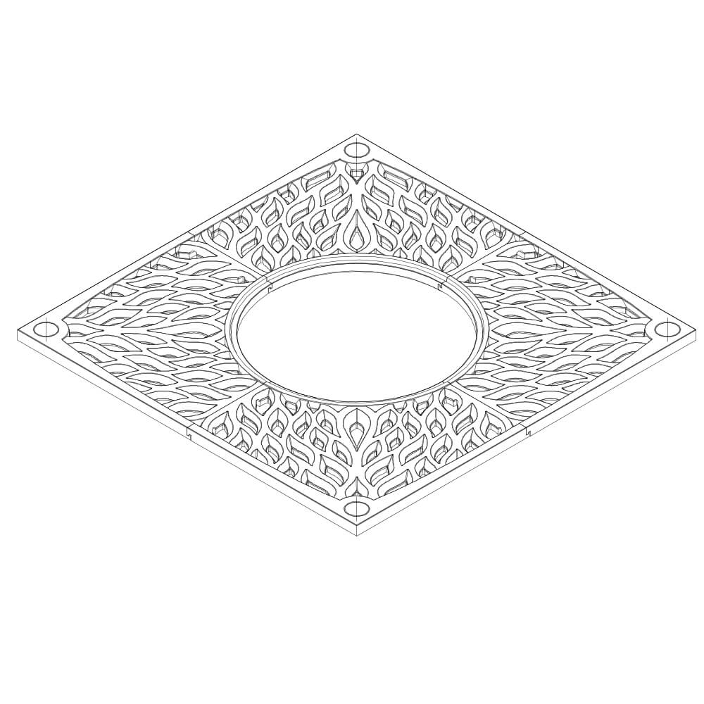 Приствольная решетка для дерева ZKING CRUST 2х2м Черная в Орле фото