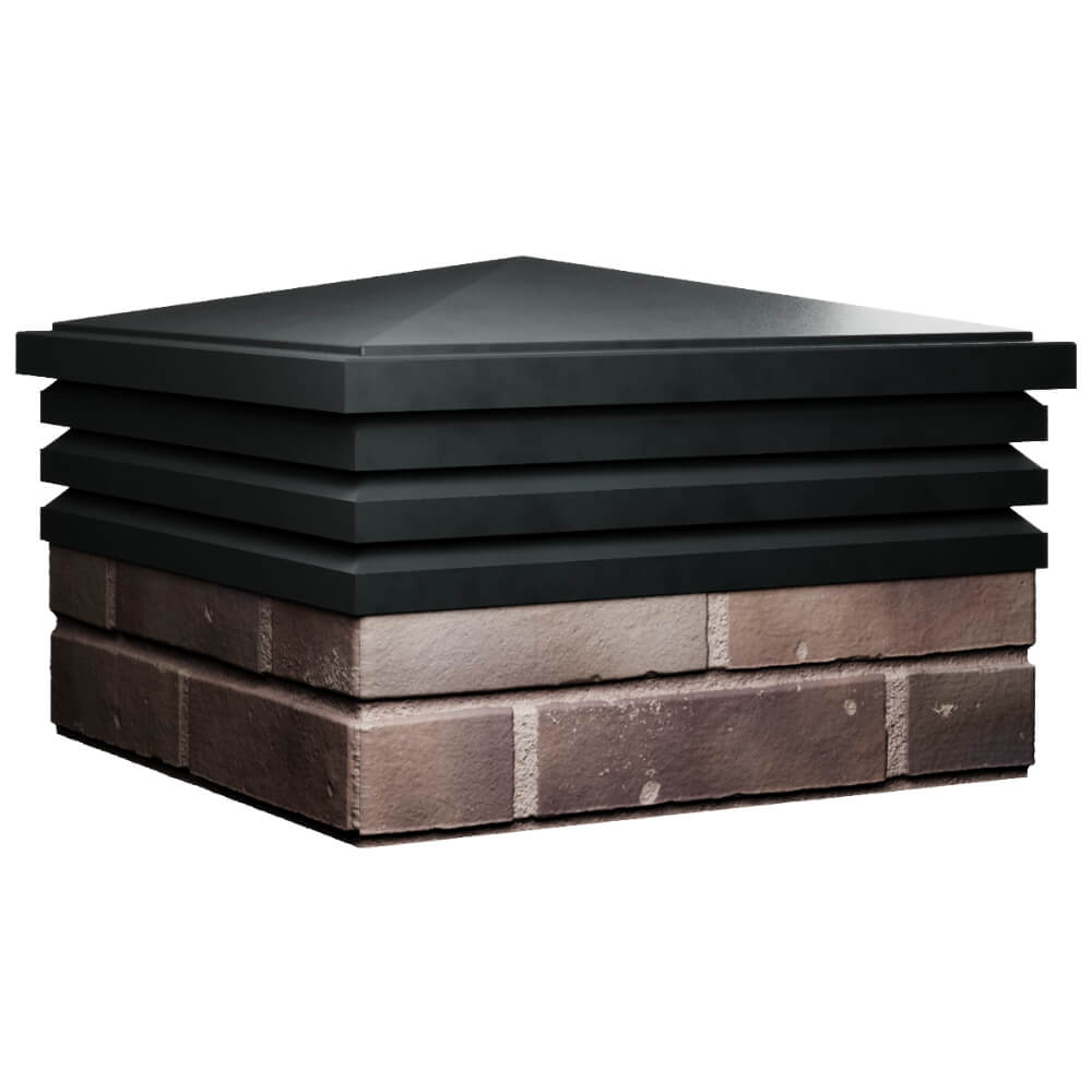 Колпак Zking Бона ХайТек Черный на столб 2х2 кирпича (513х513мм) в Орле фото