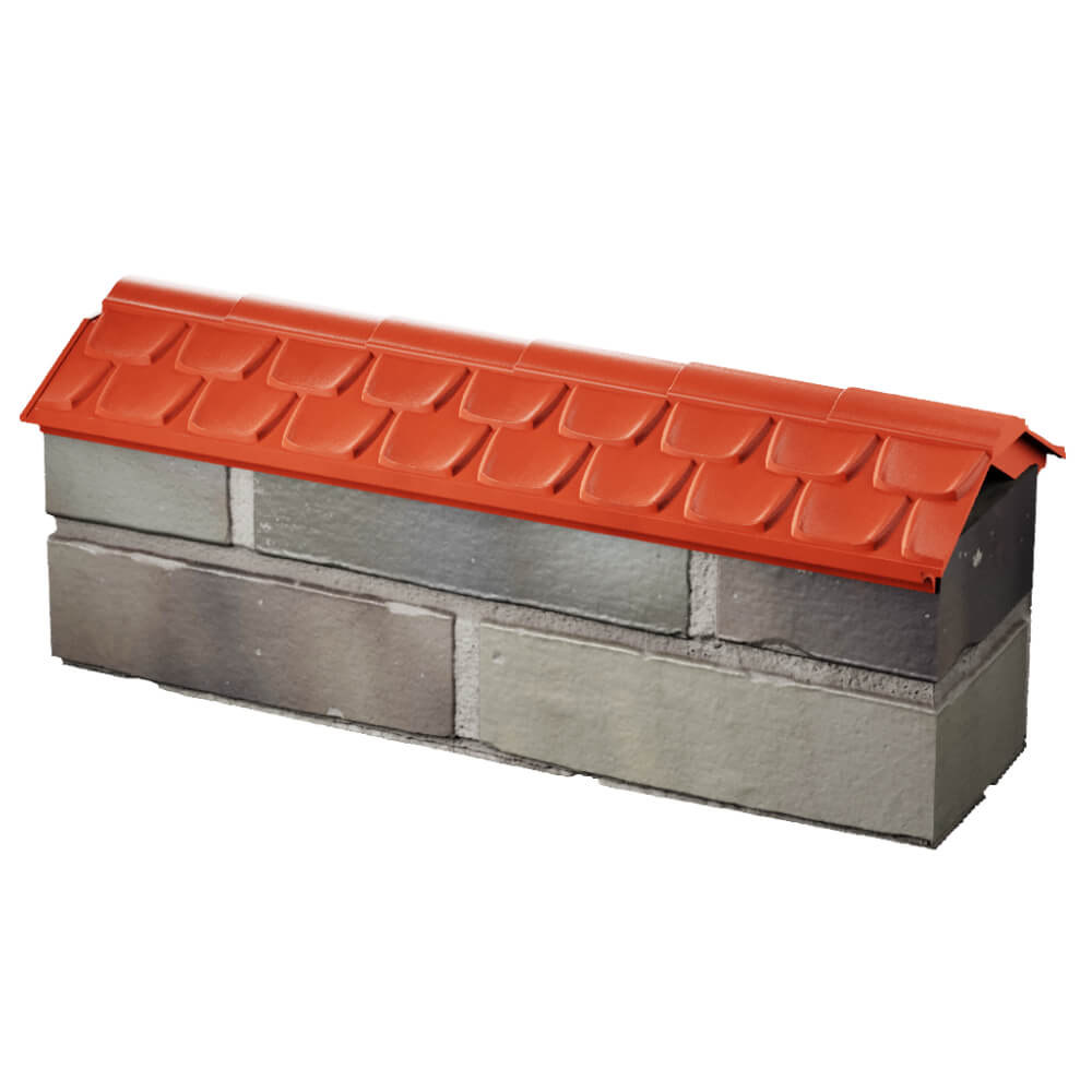 Парапет Zking Эльбрус Красный с посадкой на 0.5 кирпича (130мм) в Орле фото