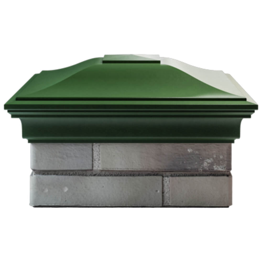 Колпак Zking Монблан Зеленый на столб 1.5х1.5 кирпича (385х385мм) Орел фото
