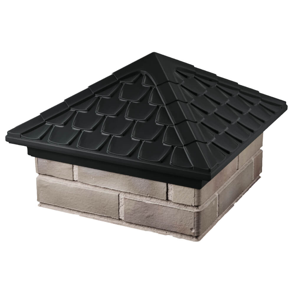 Колпак Zking Эльбрус Черный на столб 1.5х1.5 кирпича (385х385мм) в Орле фото