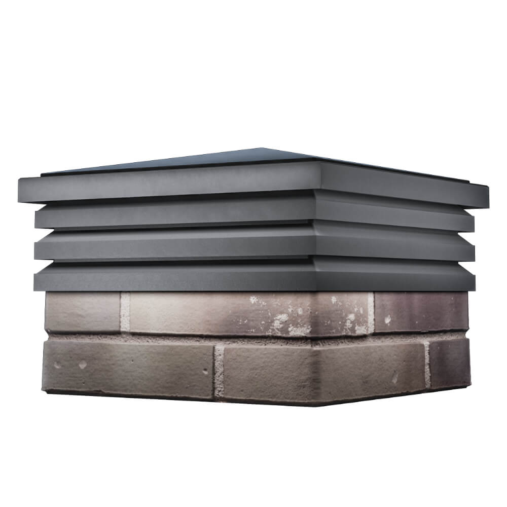 Колпак Zking Бона ХайТек Серый на столб 1.5х1.5 кирпича (385х385мм) в Орле фото