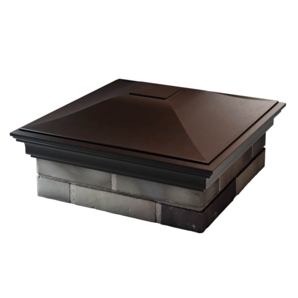 Колпак Zking Монблан Коричневый на столб 2х2 кирпича (515х515мм) в Орле фото