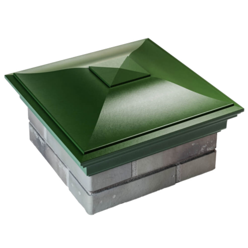 Колпак Zking Монблан Зеленый на столб 1.5х1.5 кирпича (385х385мм) в Орле фото