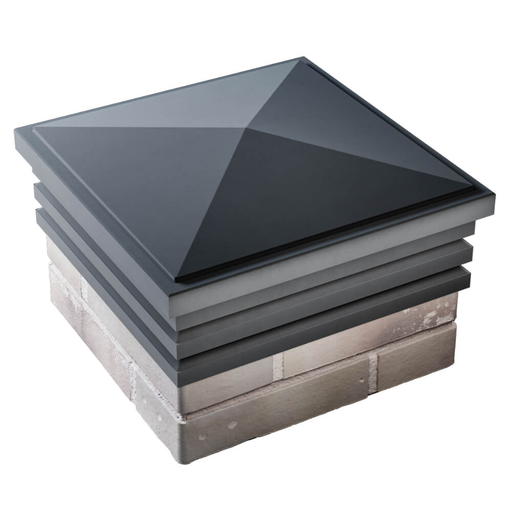 Колпак Zking Бона ХайТек Серый на столб 1.5х1.5 кирпича (385х385мм) в Орле фото