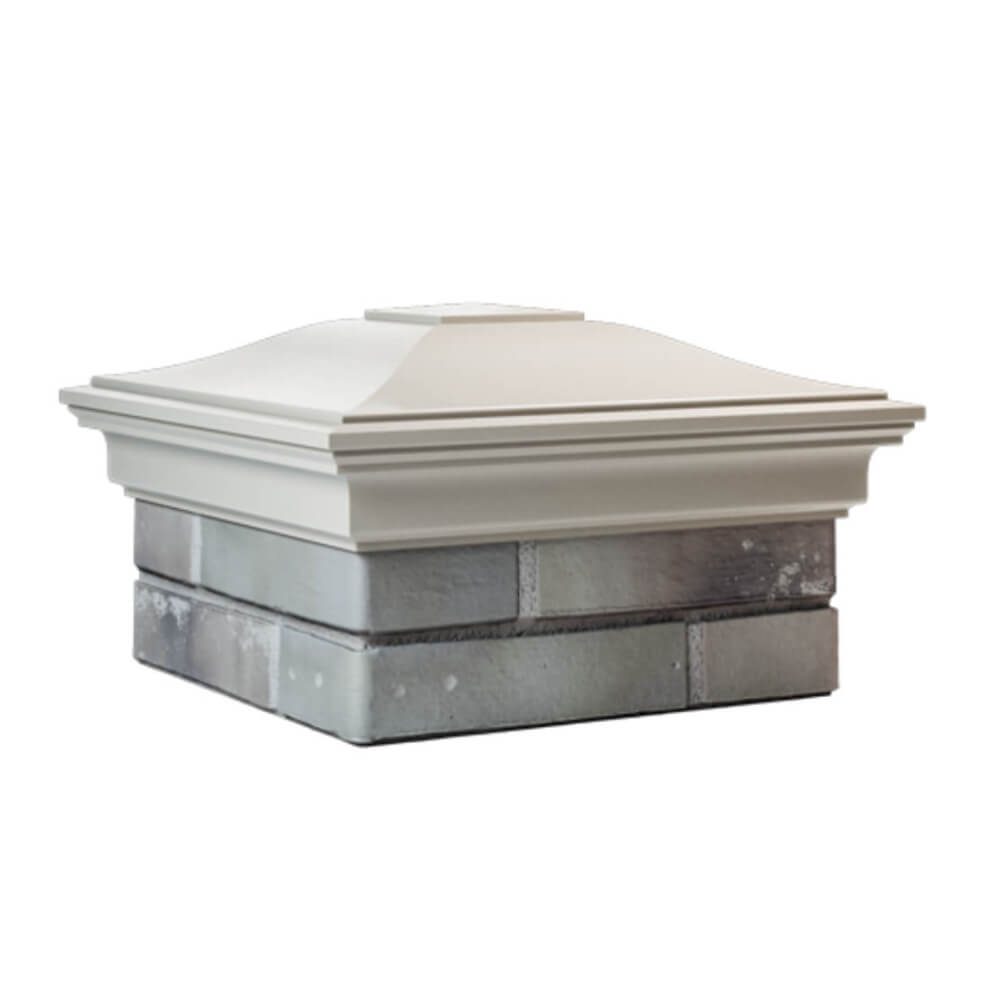 Колпак Zking Монблан Бежевый на столб 1.5х1.5 еврокирпича 0.7НФ (355х355мм) в Орле фото