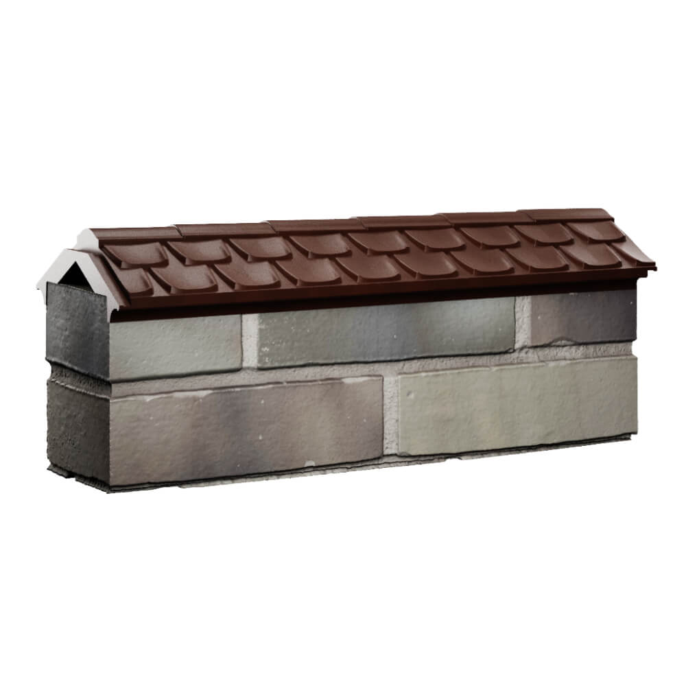 Парапет Zking Эльбрус Коричневый с посадкой на 0.5 кирпича (130мм) Орел фото