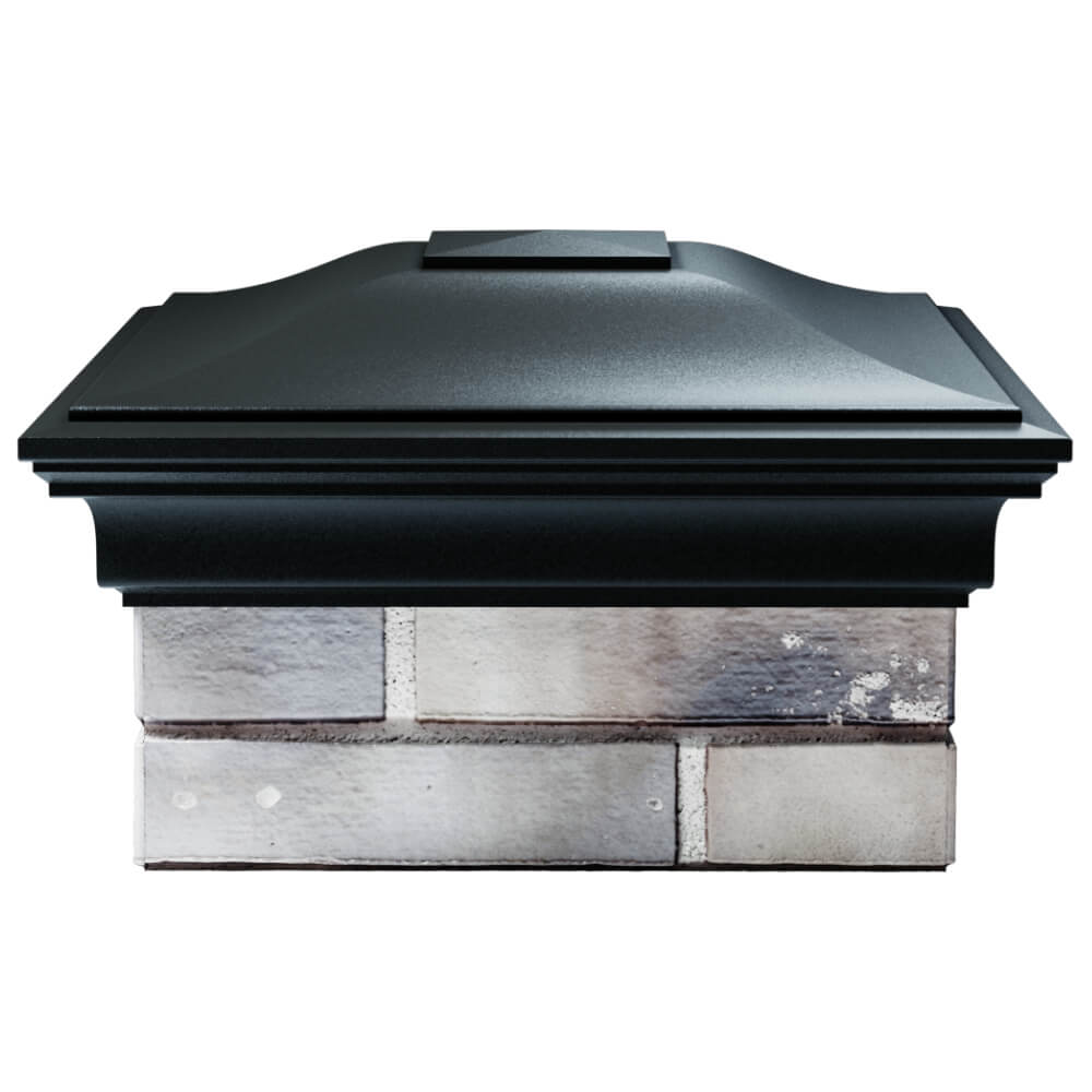 Колпак Zking Монблан Черный на столб 1.5х1.5 кирпича (385х385мм) Орел фото