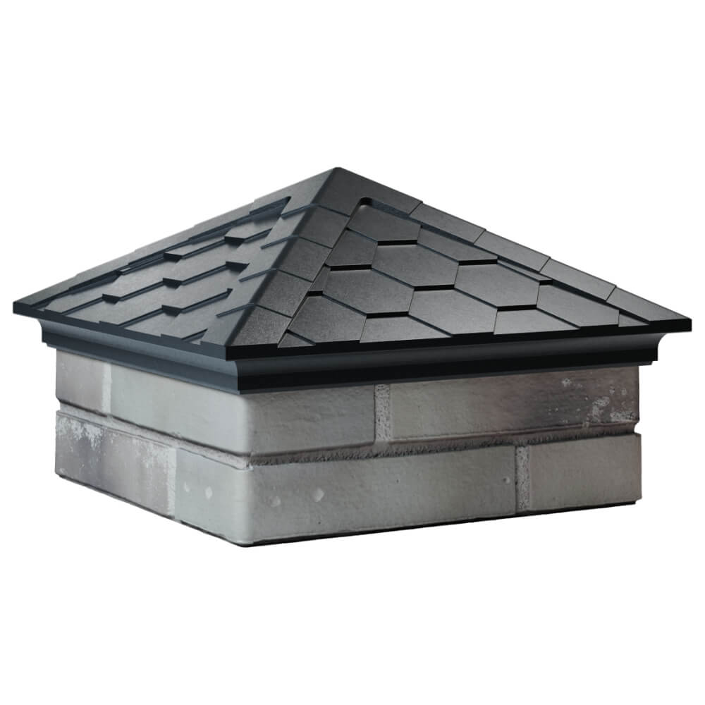 Колпак Zking Эверест Черный на столб 1.5х1.5 кирпича (390х390мм) в Орле фото