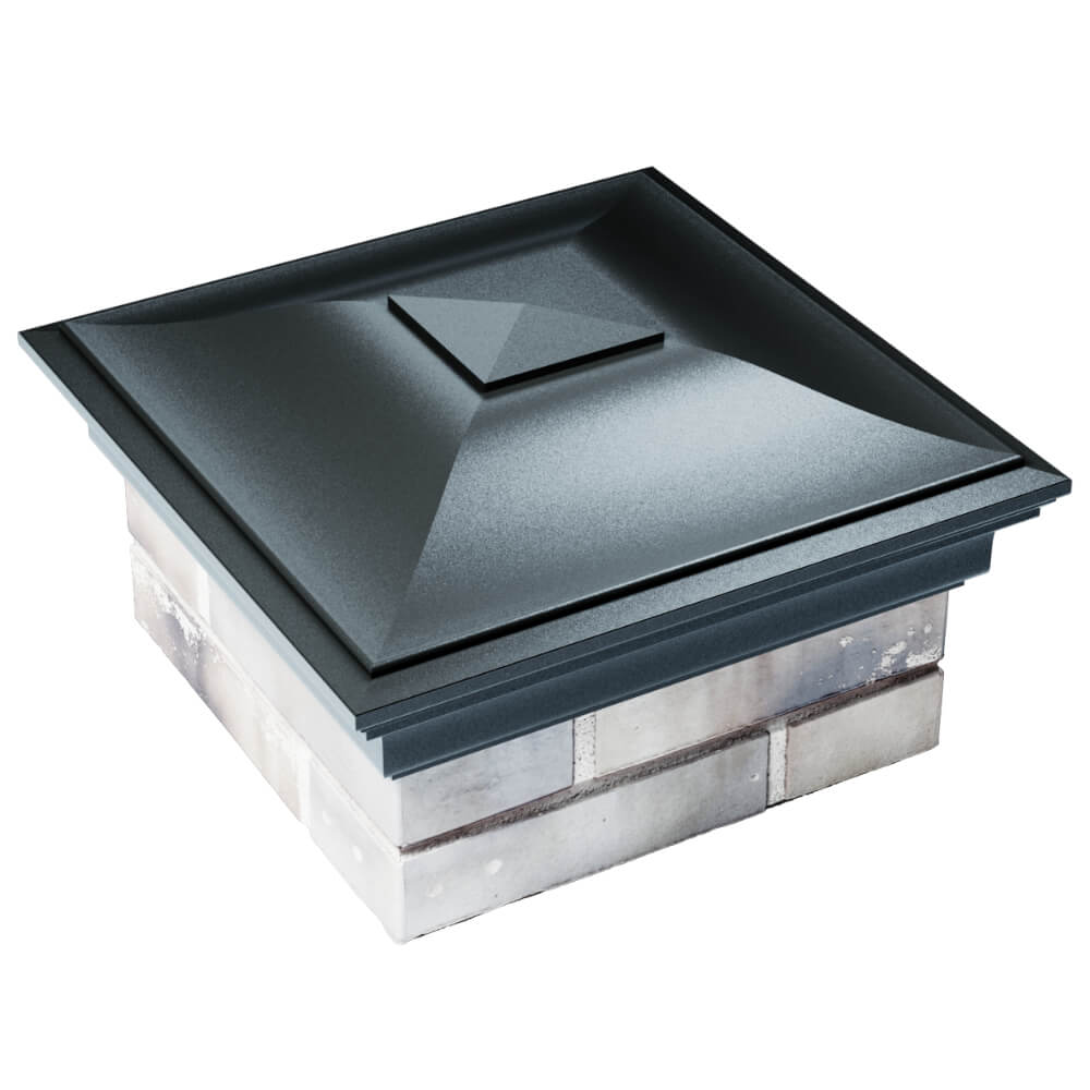 Колпак Zking Монблан Черный на столб 1.5х1.5 кирпича (385х385мм) в Орле фото