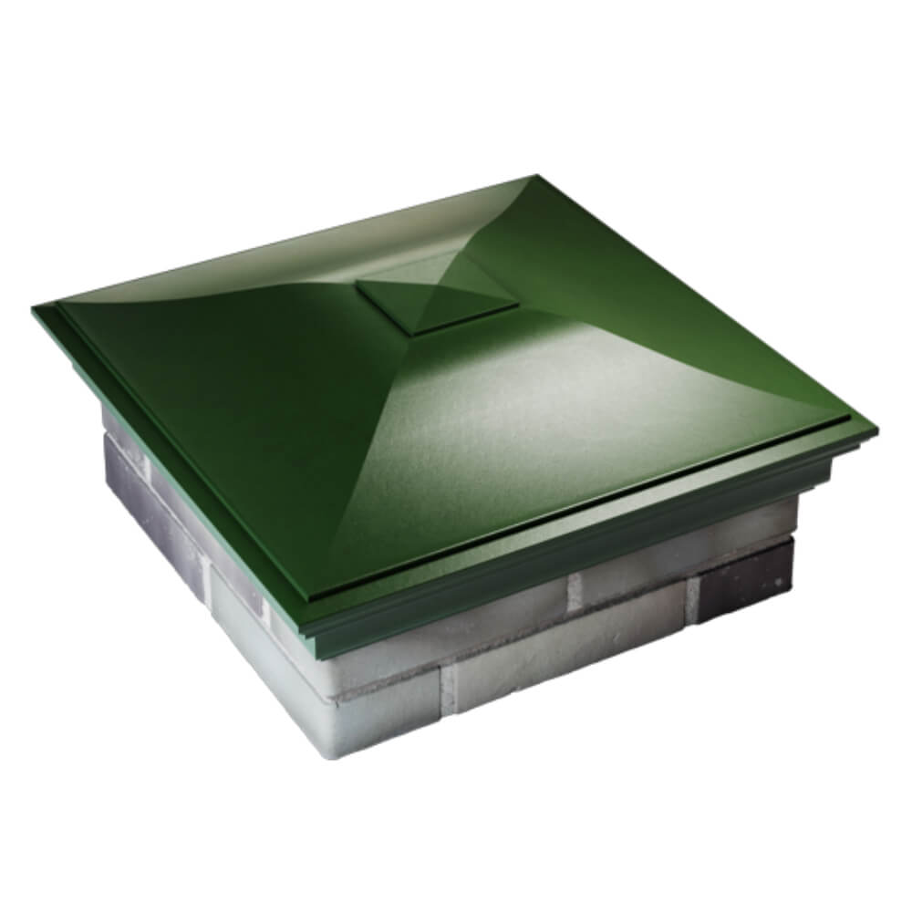 Колпак Zking Монблан Зеленый на столб 2х2 кирпича (515х515мм) Орел фото