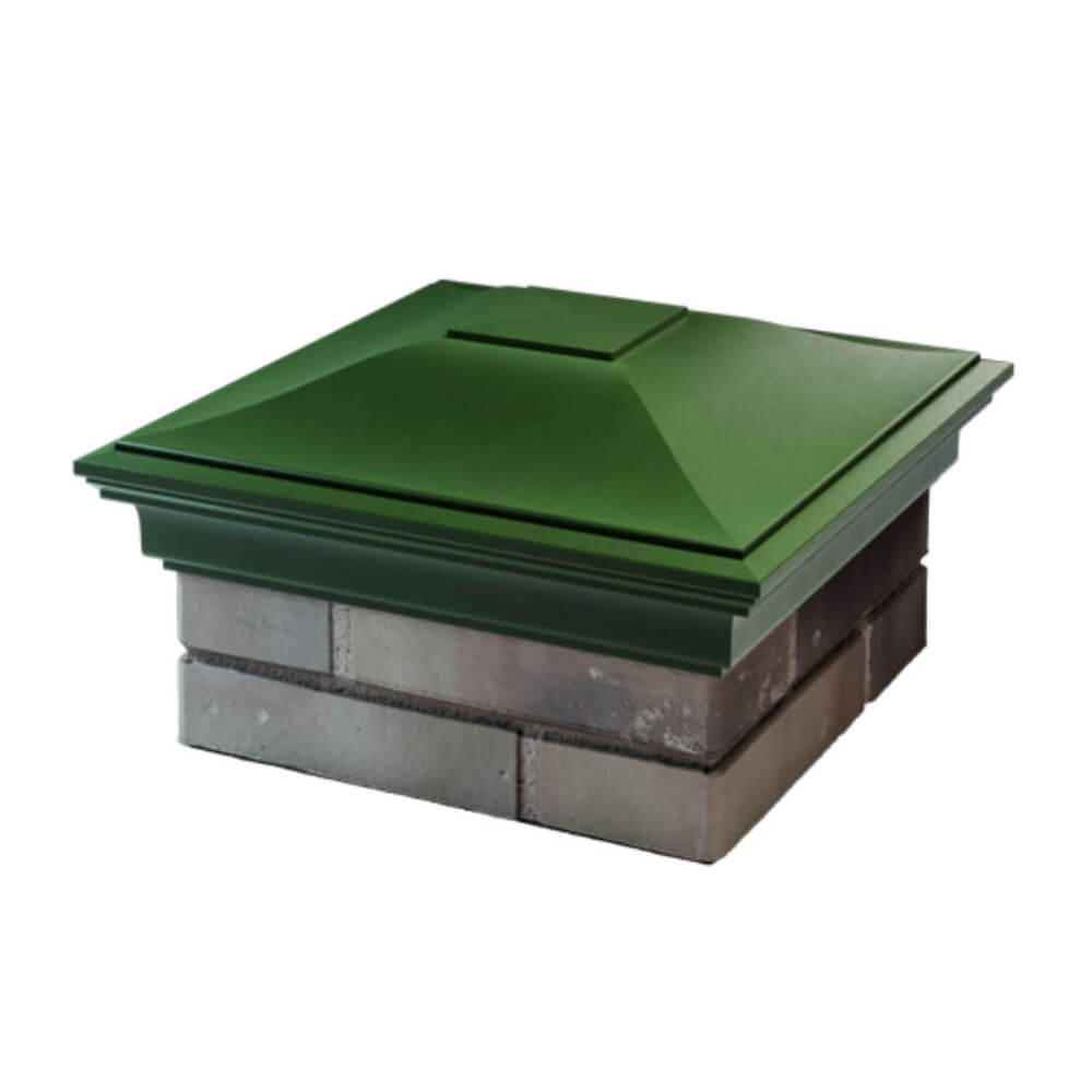 Колпак Zking Монблан Зеленый на столб 1.5х1.5 еврокирпича 0.7НФ (355х355мм) в Орле фото