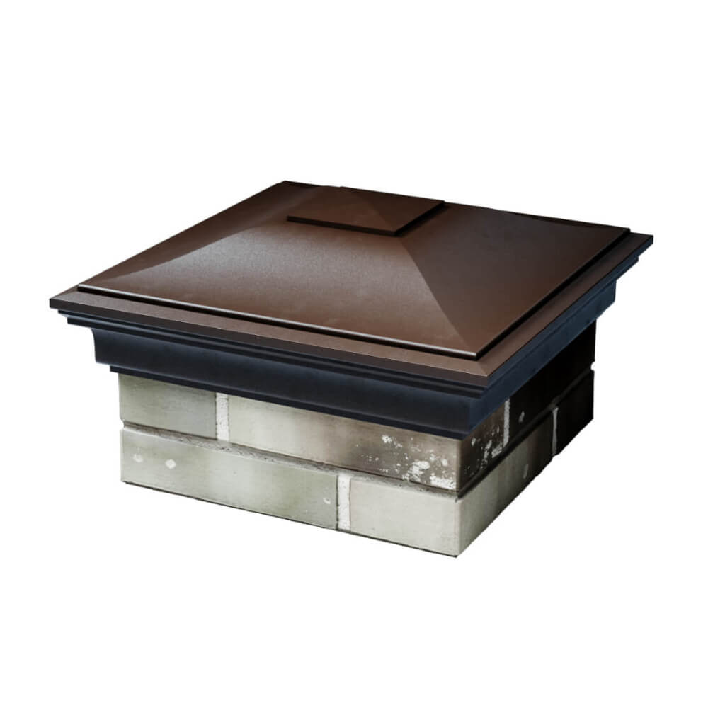 Колпак Zking Монблан Коричневый на столб 1.5х1.5 еврокирпича 0.7НФ (355х355мм) в Орле фото