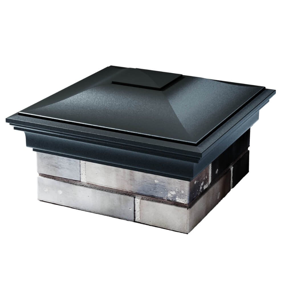 Колпак Zking Монблан Черный на столб 1.5х1.5 кирпича (385х385мм) в Орле фото