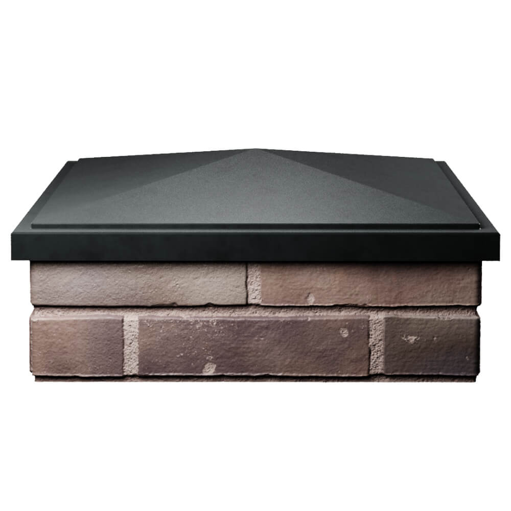 Колпак Zking БонаМоно Черный на столб 2х2 кирпича (515х515, 530х530мм) Орел фото