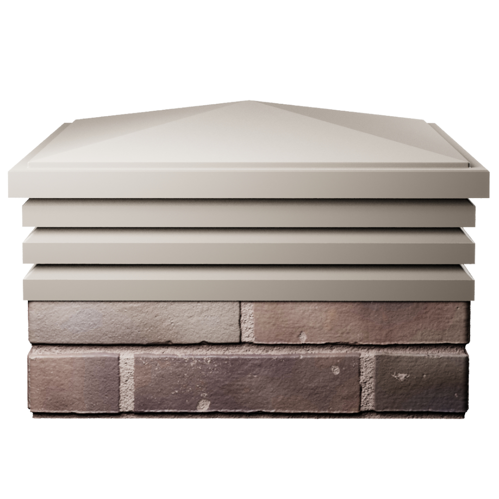 Колпак Zking Бона ХайТек Бежевый на столб 2х2 кирпича (513х513мм) Орел фото