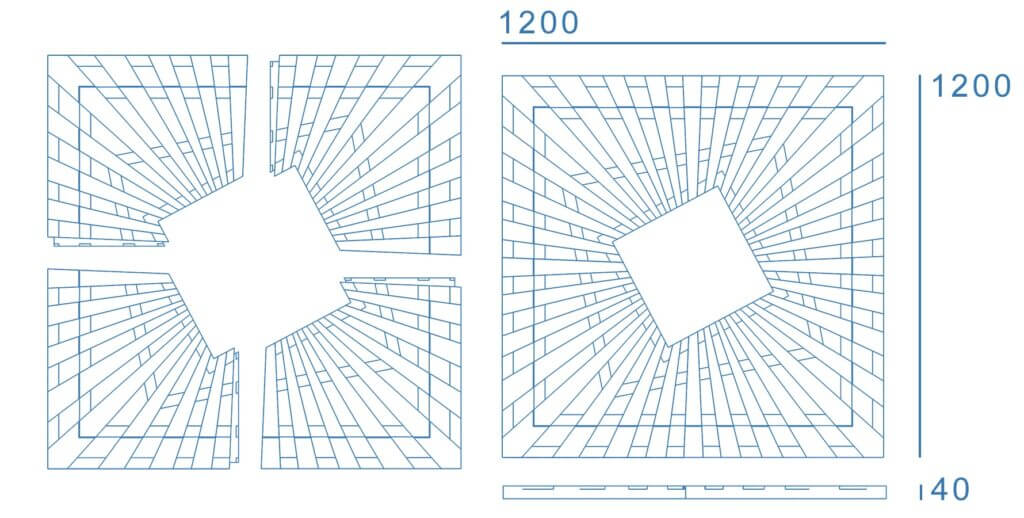 Приствольная решетка для дерева ZKING ATMOSPHERE 1.2х1.2м Серая в Орле фото