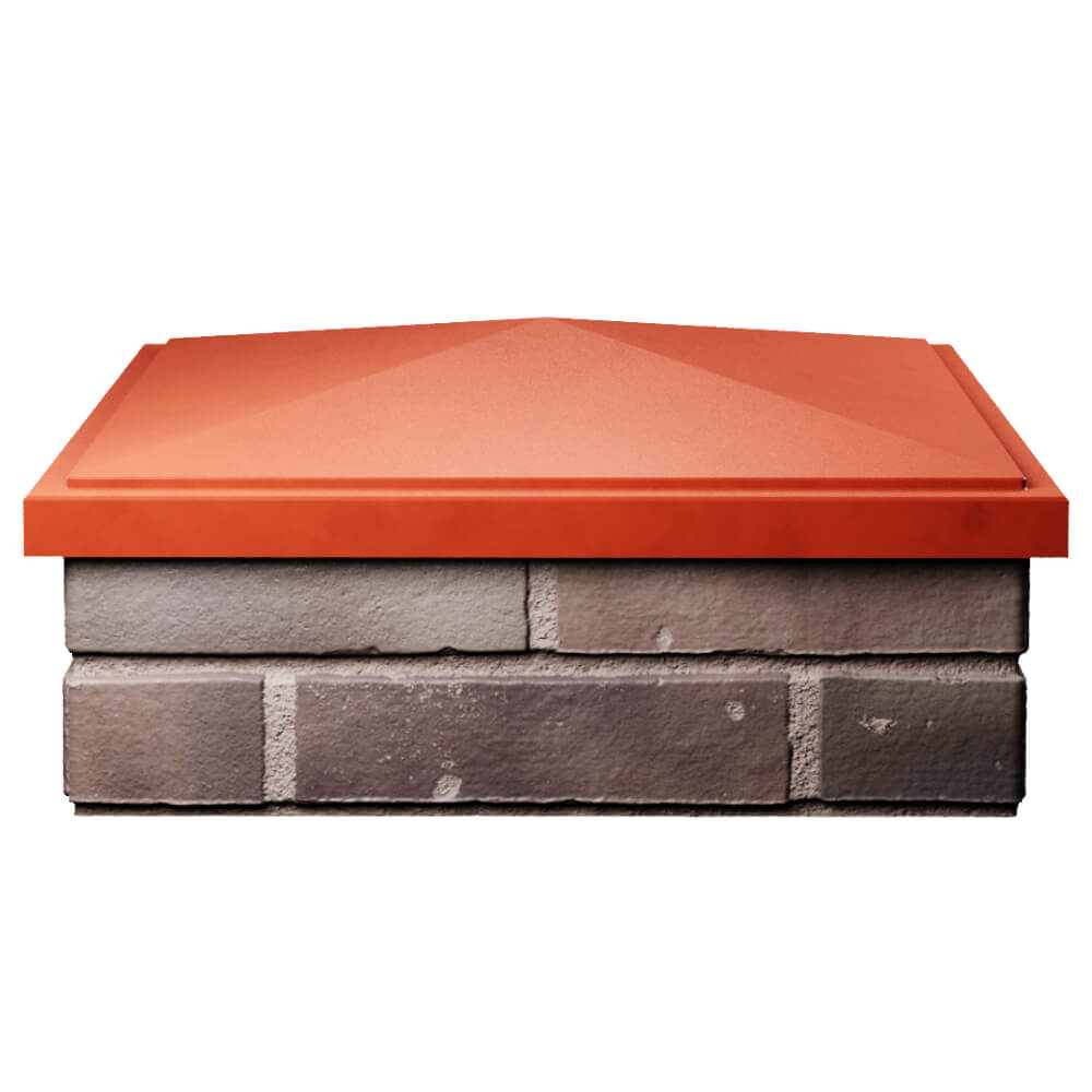 Колпак Zking БонаМоно Красный на столб 2х2 кирпича (515х515, 530х530мм) Орел фото