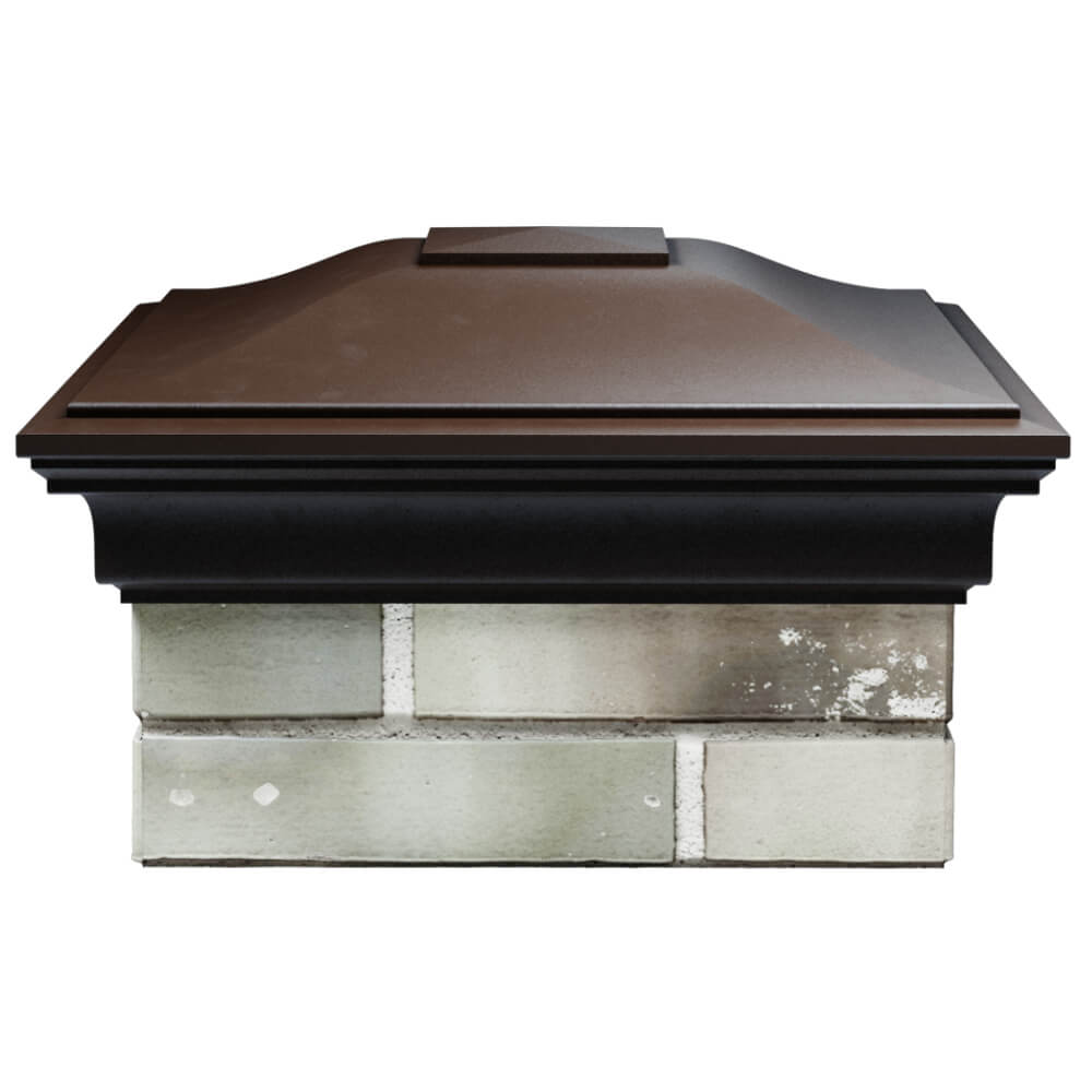 Колпак Zking Монблан Коричневый на столб 1.5х1.5 кирпича (385х385мм) Орел фото