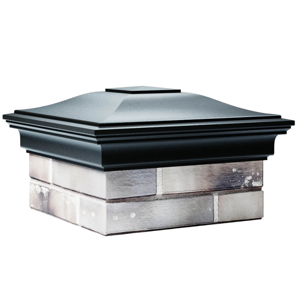 Колпак Zking Монблан Черный на столб 1.5х1.5 кирпича (385х385мм) в Орле фото