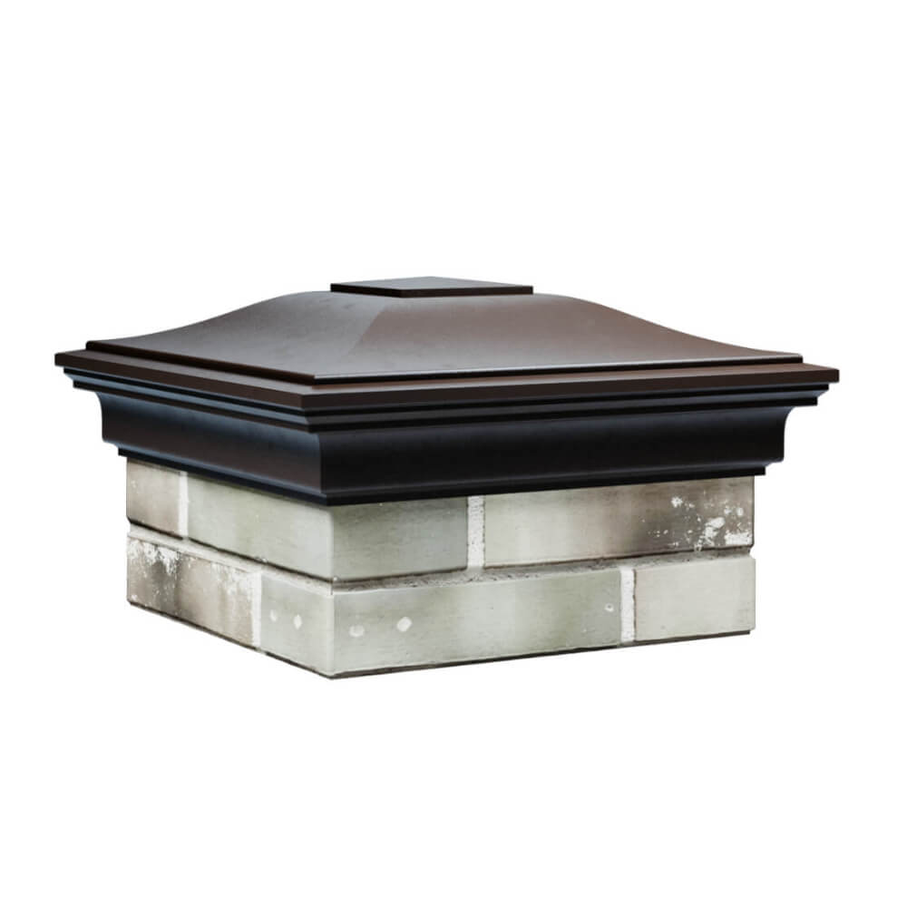 Колпак Zking Монблан Коричневый на столб 1.5х1.5 еврокирпича 0.7НФ (355х355мм) в Орле фото