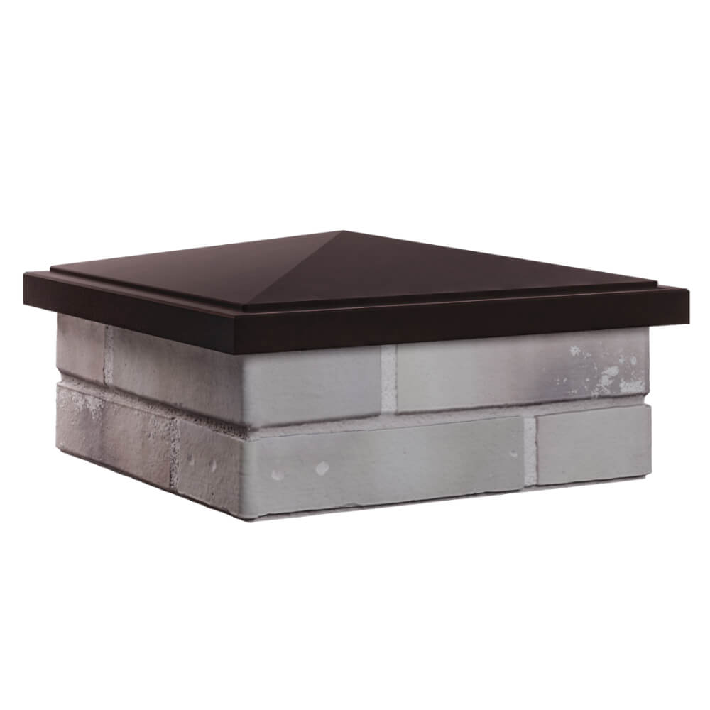 Колпак Zking БонаМоно Коричневый на столб 1.5х1.5 кирпича (385х385, 400х400мм) в Орле фото