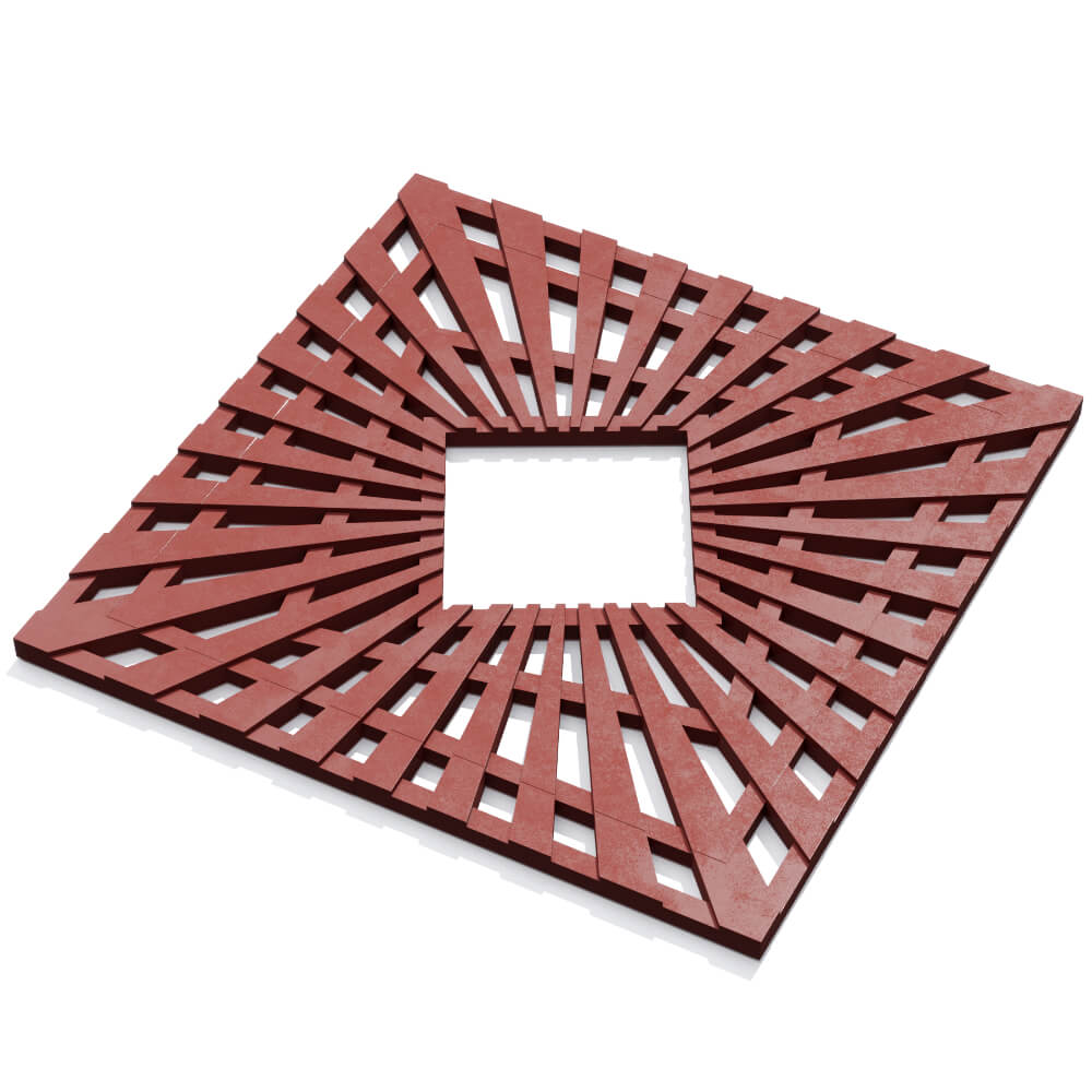 Приствольная решетка для дерева ZKING ATMOSPHERE 1.2х1.2м Красная в Орле фото