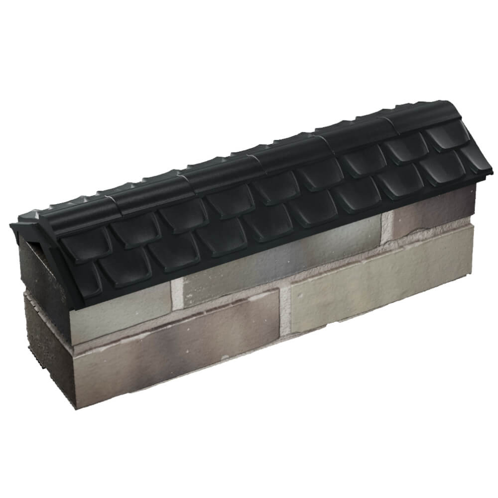 Парапет Zking Эльбрус Черный с посадкой на 0.5 кирпича (130мм) в Орле фото