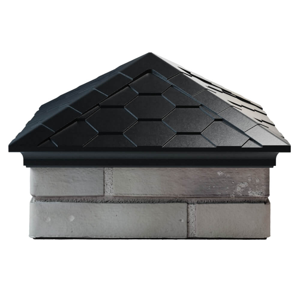 Колпак Zking Эверест Черный на столб 1.5х1.5 кирпича (390х390мм) Орел фото