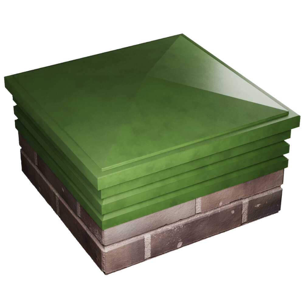 Колпак Zking Бона ХайТек Зеленый на столб 2х2 кирпича (513х513мм) в Орле фото