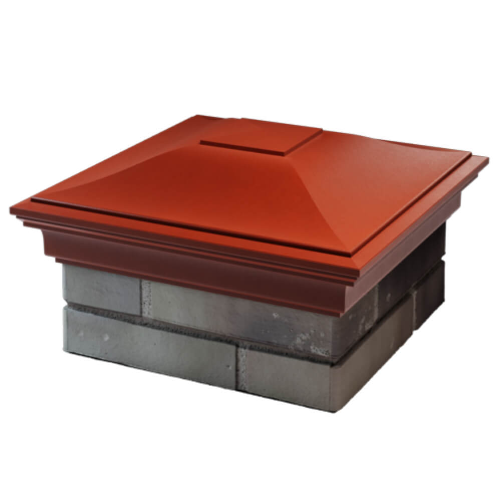 Колпак Zking Монблан Красный на столб 1.5х1.5 кирпича (385х385мм) в Орле фото