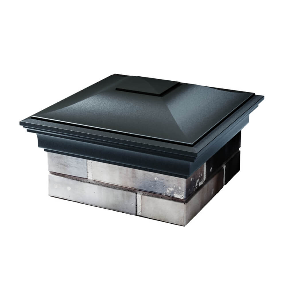 Колпак Zking Монблан Черный на столб 1.5х1.5 еврокирпича 0.7НФ (355х355мм) в Орле фото