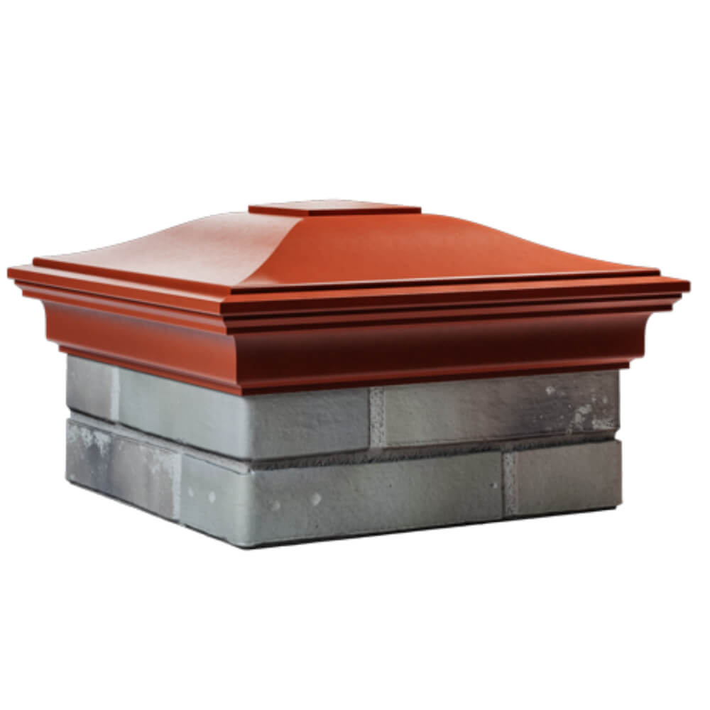 Колпак Zking Монблан Красный на столб 1.5х1.5 кирпича (385х385мм) в Орле фото