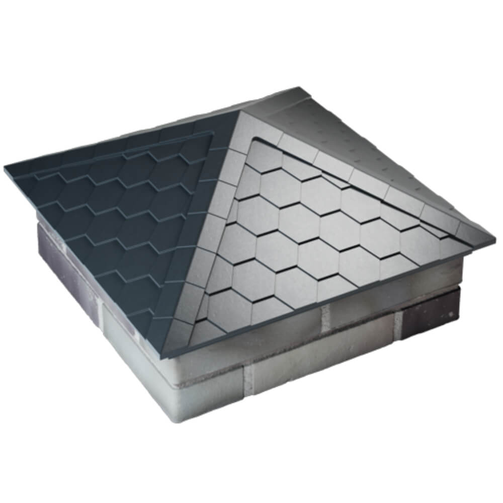 Колпак Zking Эверест Серый на столб 2х2 кирпича (535х535мм) Орел фото