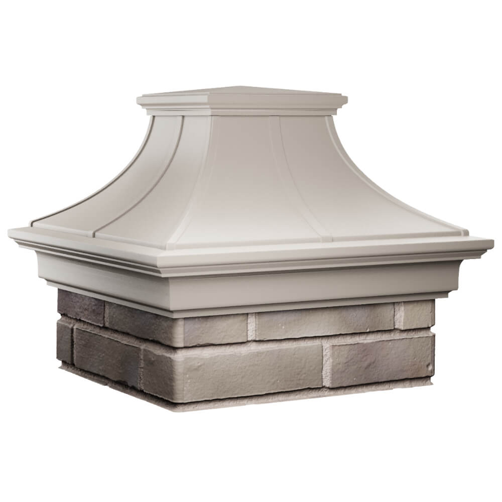 Колпак Zking Монблан Премиум Бежевый на столб 1.5х1.5 кирпича (385х385мм) в Орле фото