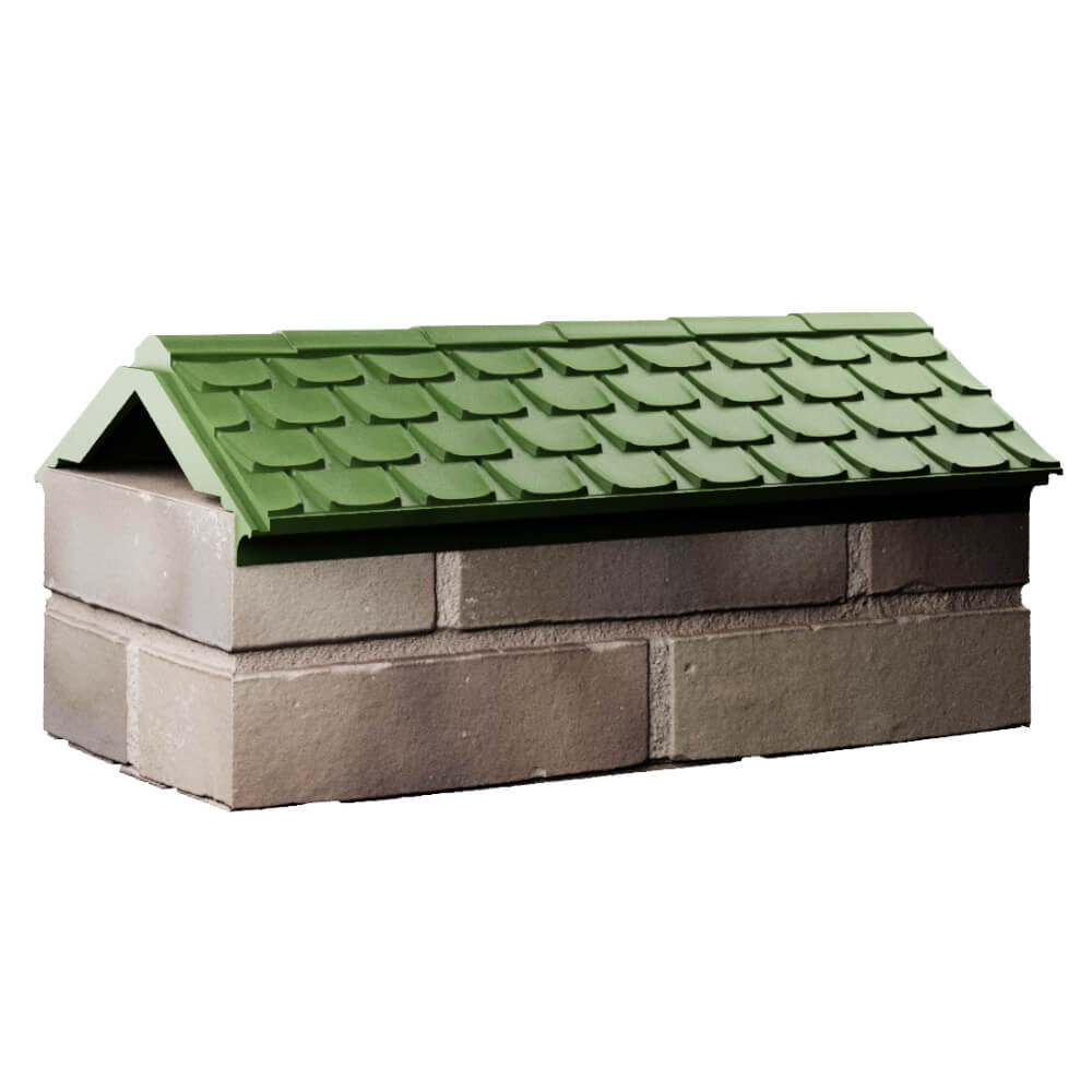 Парапет Zking Эльбрус Зеленый с посадкой на 1 кирпич (255мм) Орел фото