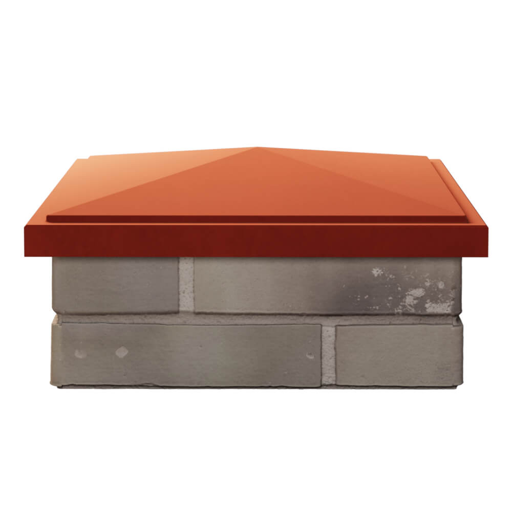 Колпак Zking БонаМоно Красный на столб 1.5х1.5 кирпича (385х385, 400х400мм) Орел фото