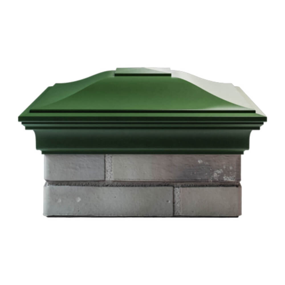 Колпак Zking Монблан Зеленый на столб 1.5х1.5 еврокирпича 0.7НФ (355х355мм) Орел фото