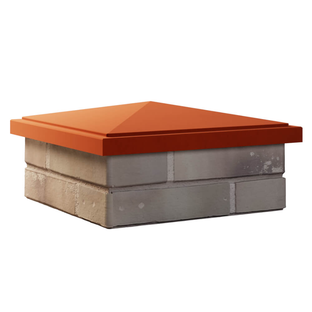 Колпак Zking БонаМоно Красный на столб 1.5х1.5 кирпича (385х385, 400х400мм) в Орле фото