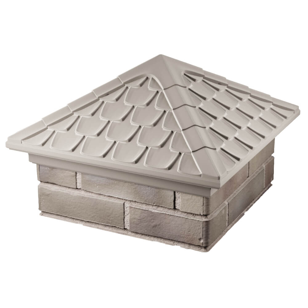 Колпак Zking Эльбрус Бежевый на столб 1.5х1.5 кирпича (385х385мм) в Орле фото